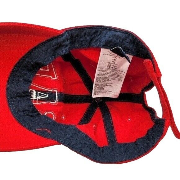 2/$15 GAP Kids Baseball Hat Red Small Medium Applique Spell Out Hook Loop Logo - Picture 5 of 9